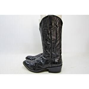 Ryons Fort Worth Mens Sz 8 D Black Patchwork Full Eel Skin Western Cowboy Boots